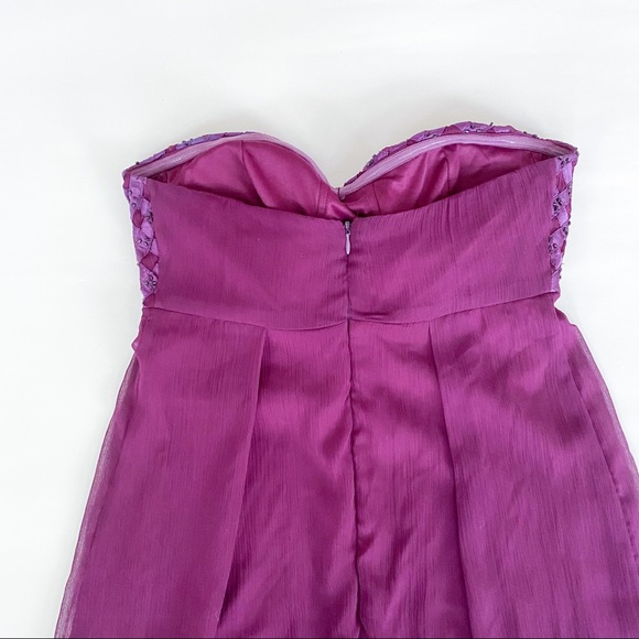 Jewel Tone Purple Chiffon Beaded Maxi Dress - Picture 10 of 11
